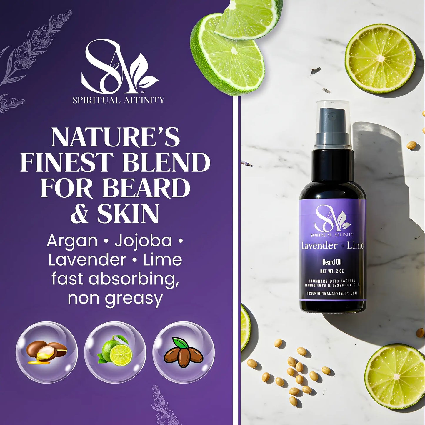 Refined - Lavender & Lime Beard Oil