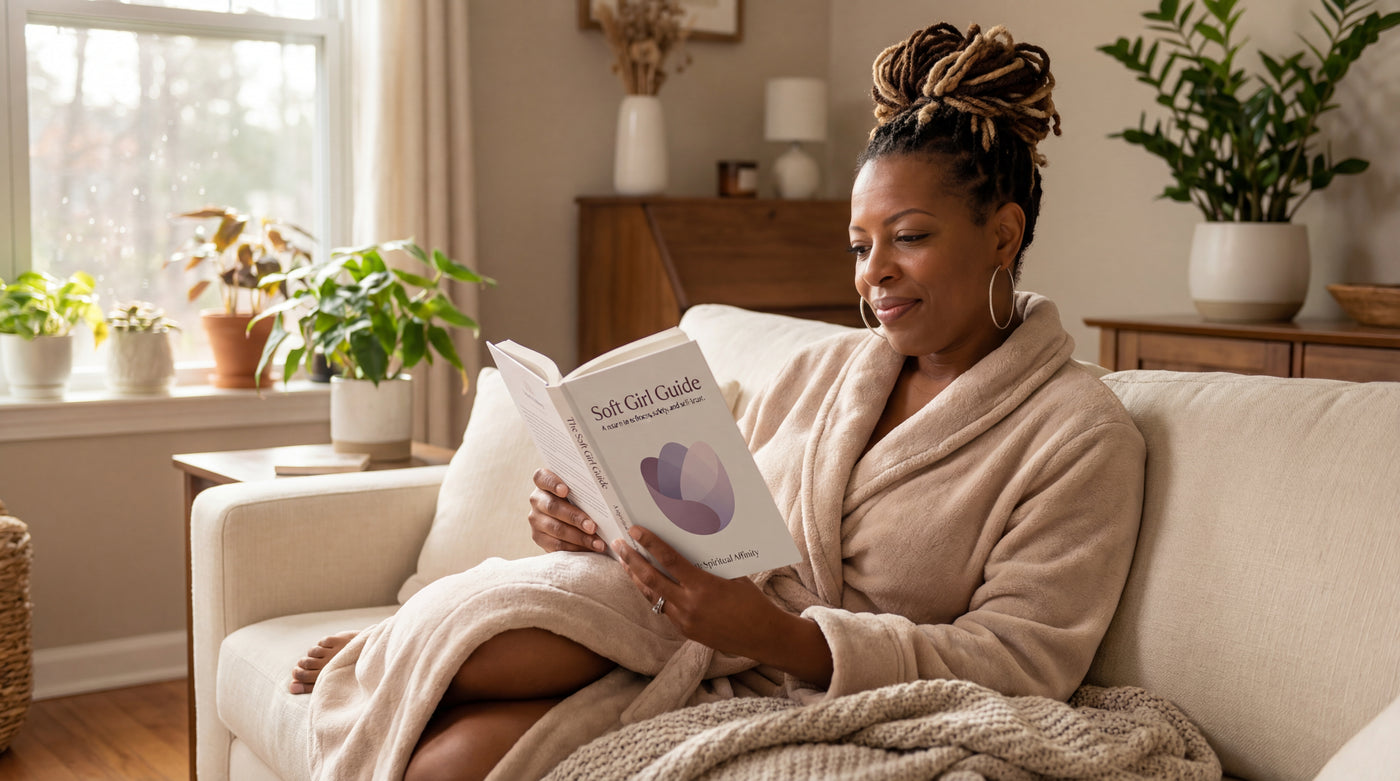 Jennifer reading the Soft Girl Guide