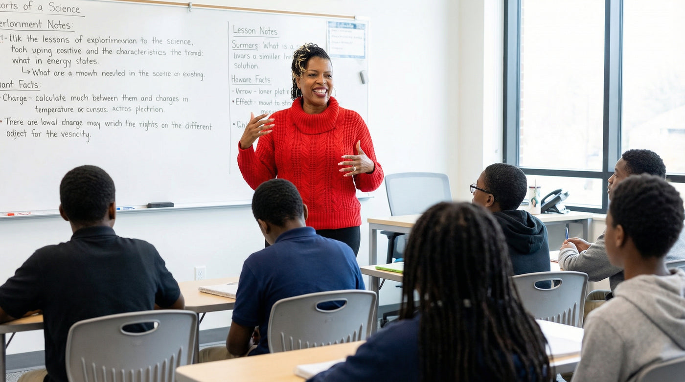 Jennifer teaching in her classroom