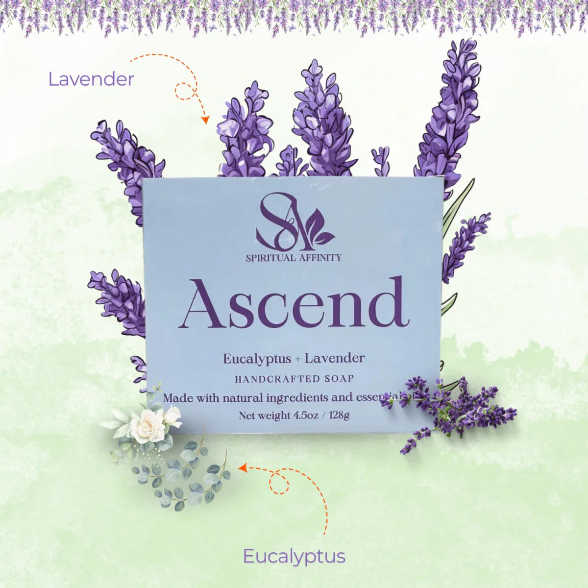 ASCEND - Lavender Eucalyptus Sea Moss Bar - Spiritual Affinity