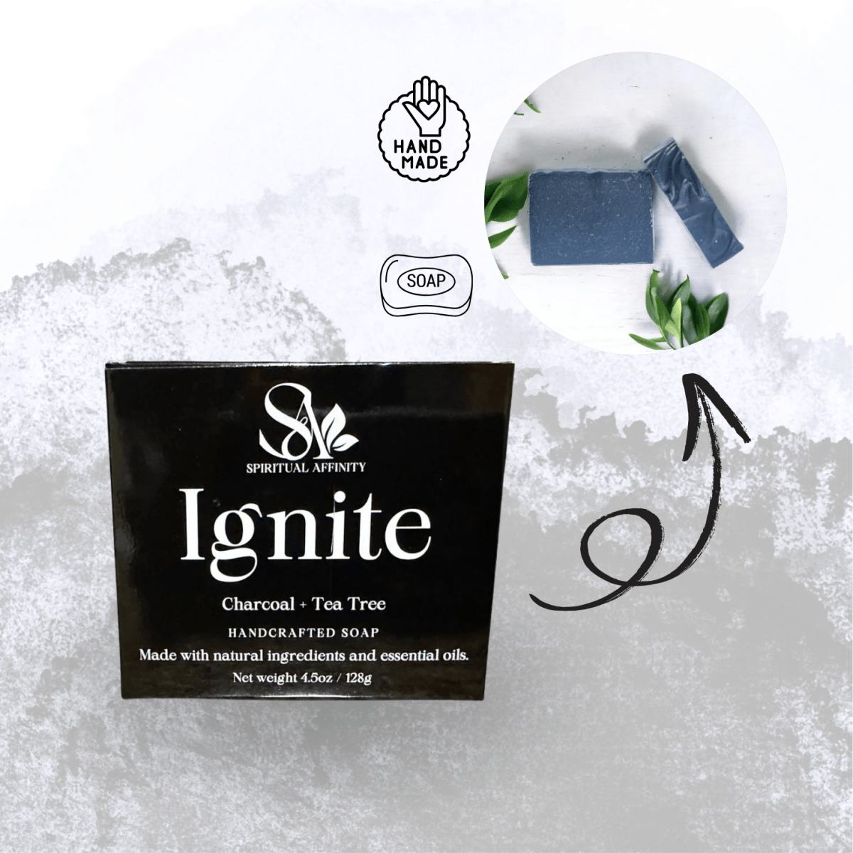 Ignite Charcoal & Tea Tree Bar - Spiritual Affinity